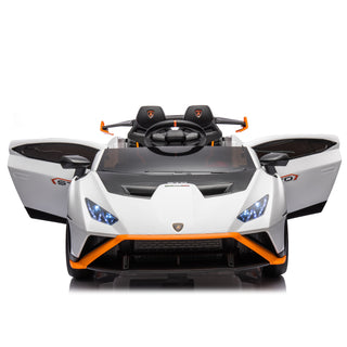 Lamborghini Huracan Sto 24V Kids Electric Ride-On Drift Car: Speeds 1.86-5.59 MPH, Ages 3-8, Foam Front Wheels, 360° Spin, LED Lights, Dynamic Music, Early Learning, USB Port, Drift Feature