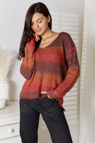 Angel Wings Gradient V-Neck Sweater