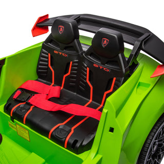 Lamborghini Huracan Sto 24V Kids Electric Ride-On Drift Car: Speeds 1.86-5.59 MPH, Ages 3-8, Foam Front Wheels, 360° Spin, LED Lights, Dynamic Music, Early Learning, USB Port, Drift Feature