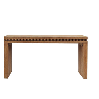 Convenience Concepts Natural Wood Console Table/Desk with Real Wood Beads Decoration