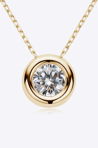 1 Carat Moissanite Pendant 925 Sterling Silver Necklace