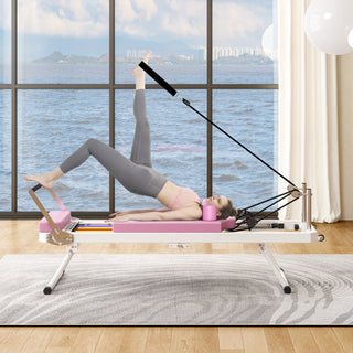 Pilates core bed, foldable home high quality, yoga studio with the same commercial fitness equipment, pink