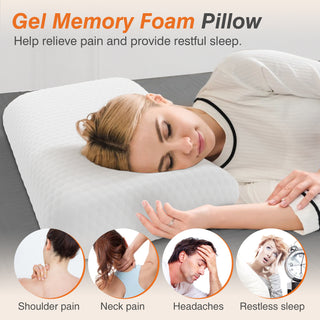 Foam pillow, sleeping pillow, soft and comfortable, removable, machine washable cover,1 pack,24 "x 16