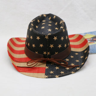 U.S Flag Print Paper Cloth Hat