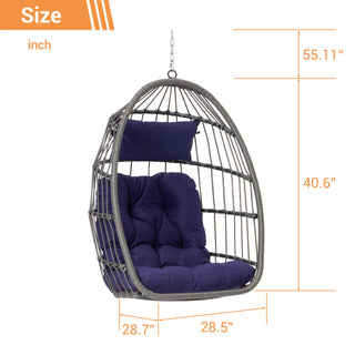 Outdoor Garden Rattan Egg Swing Chair Hanging Chair PE Hang Chair