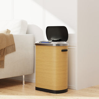 50L Smart Automatic Trash Can - Full Intelligent Sensor with Wood Finish