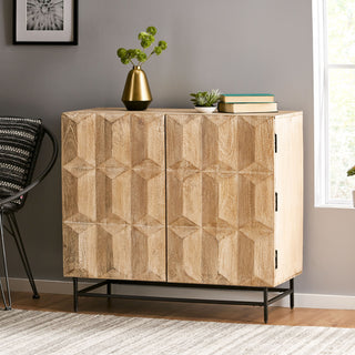 Geometry Cabinet - Modern Storage Cabinet with Geometric Design, Stylish Storage Solution for Home or Office