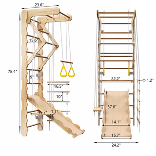 Toddler Climbing Toys Indoor Kids Pikler Triangle Set Foldable Indoor Ladder Climbing Gym Climber