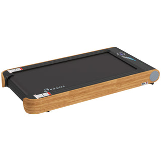 Soozier Under Desk Treadmill, 2.5HP Portable Walking Pad with Bluetooth Speaker, Remote Control, LED Display, 265 lbs Weight Capacity, for Home Gym & Office, Wood Look