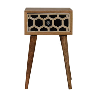 Artisan Furniture Solid Wood Mini Bone Inlay Bedside