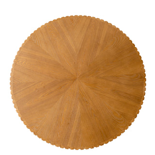 35.4 'Round Retro Coffee Table, Coffee Table Suitable For Coffee and Home Decor, Natural