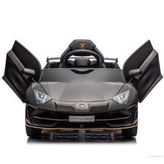 12V Kids Ride On Car W/Parents Remote Control,Licensed Lamborghini Aventador Xago,Hydraulic pressure door,Slow Start,Early education,Bluetooth,Adjustable Volume,MP3,USB,LED Lights For Kids Aged 2-4.