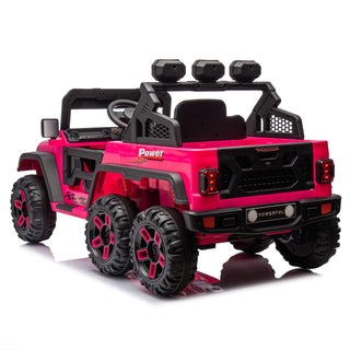 24V Ride On Large Pickup Truck for Kids, 4WD Ride On Car with Remote Control, Bluetooth Music, Spacious Rear Storage, Parents Assist in Driving

