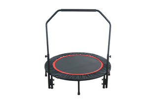 48" Foldable Mini Trampoline Max Load 300lbs, Fitness Rebounder with Adjustable Foam Handle, Exercise Trampoline for Adults Indoor/Garden Workout, Thanksgiving, Black Friday, Cyber Monday, Christmas Gift