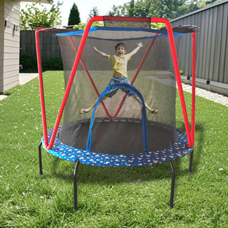 66-Inch Trampoline for Kids and Toddlers – Indoor or Outdoor Small Trampoline for Babies with Heightened Safety Net