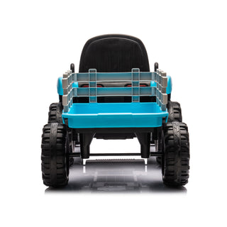 Ride on Tractor with Trailer,12V Battery Powered Electric Tractor Toy w/Remote Control,electric car for kids,Three speed adjustable,Power display, USB,MP3 ,Bluetooth,LED light,Two-point safety belt