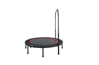 48" Foldable Mini Trampoline Max Load 300lbs, Fitness Rebounder with Adjustable Foam Handle, Exercise Trampoline for Adults Indoor/Garden Workout, Thanksgiving, Black Friday, Cyber Monday, Christmas Gift