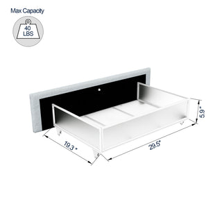 Liv Queen Size Ivory Boucle Upholstered Platform Bed with 4 Drawers Storage, Curved Stitched Tufted Headboard, Wooden Slat Mattress Support, No Box Spring Needed