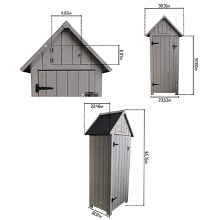 XWT007 Outdoor Storage,  Perfect to Store Patio Furniture, for Backyard Garden Patio Lawn , Natural Color 30.31"X 20.48"X 65.75"