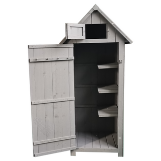 XWT007 Outdoor Storage,  Perfect to Store Patio Furniture, for Backyard Garden Patio Lawn , Natural Color 30.31"X 20.48"X 65.75"