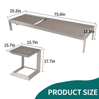 All aluminum outdoor coffee table