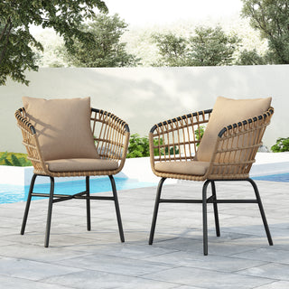 Outdoor Patio chair with cushions(Set of 2)