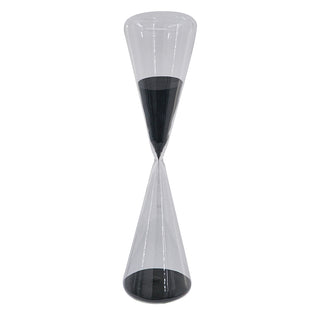 4.5x4.5x19.5" Triangular Shape Hourglass, 120 Minutes, Black Sand