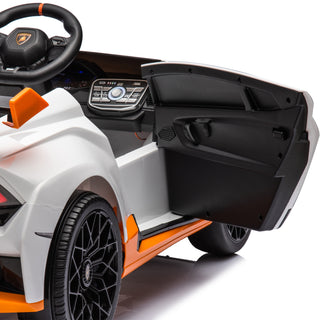 Lamborghini Huracan Sto 24V Kids Electric Ride-On Drift Car: Speeds 1.86-5.59 MPH, Ages 3-8, Foam Front Wheels, 360° Spin, LED Lights, Dynamic Music, Early Learning, USB Port, Drift Feature