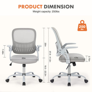 Sweetcrispy Ergonomic Mesh Office Desk Chair with Lumbar Support