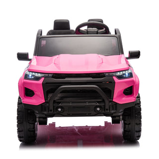 24V10A Two-seater Kids Ride On Electric Pickup, kids ride on toy W/parents remote control,4WD 800W motors,Two Safety belts,High Gate Safety Design,USB,Bluetooth, Speed 2.49-3.73MPH for kids aged 3+.