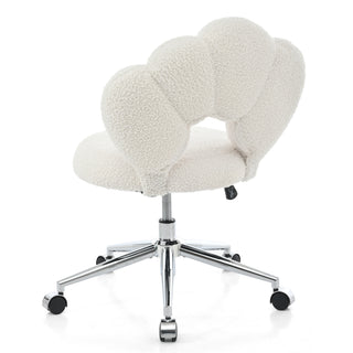 360°Swivel Height Adjustable,Swivel Chair,Teddy fabric,home office chair