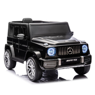 Licensed Mercedes Benz G63 Kids Ride On Car, 12V Electric Vehicle with Remote Control, Double Open Doors, Music, Bluetooth, Wheels Suspension, Battery Powered for Children Boy Girl (Black)