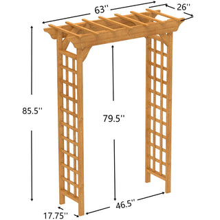 Wooden Arbor, Wedding Arch for Ceremony, Wood Trellis for Plant Climbing, Christmas Decor Pergola for Garden Backyard