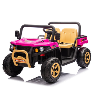 24V XXXL Kids Ride On UTV W/Parents Remote Control,Two-seater,Automatic tipping bucket,Rear wheel suspension,Slow start,Portable handle,Safety Belt,LED light,USB,MP3,Bluetooth,Horn for Kids Aged 3-8.