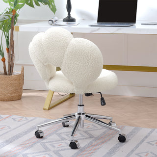 360°Swivel Height Adjustable,Swivel Chair,Teddy fabric,home office chair