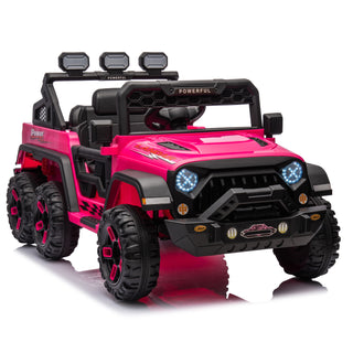 24V Ride On Large Pickup Truck for Kids, 4WD Ride On Car with Remote Control, Bluetooth Music, Spacious Rear Storage, Parents Assist in Driving

