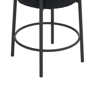 24" Tall, Round Bar Stools, Set of 2 - Contemporary upholstered dining stools for kitchens, coffee shops and bar stores - Includes sturdy hardware support legs