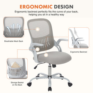 Sweetcrispy Ergonomic Mesh Office Desk Chair with Lumbar Support