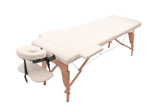 Massage Table Portable Massage Bed Lash Bed with Carrying Case SPA Table Height Adjustable, Salon Bed Face Cradle Bed -white