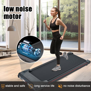 Portable Under Desk Treadmill with Brushless Motor, 300 lb Capacity, 0.5 to 4.0 MPH Walking Pad for Home Office & Fitness