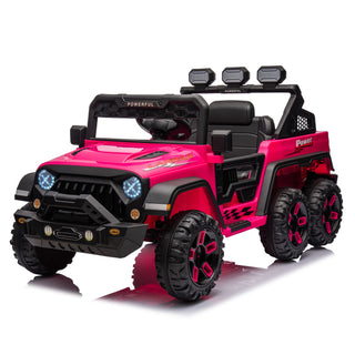 24V Ride On Large Pickup Truck for Kids, 4WD Ride On Car with Remote Control, Bluetooth Music, Spacious Rear Storage, Parents Assist in Driving

