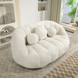 Relax in style with the COOLMORE Bean Bag Sofa Lazy Sofa, designed for ultimate comfort and durability. Featuring a high-back design, this bean bag chair offers exceptional support for both adults and kids. Perfect for indoor and outdoor use, it serves as an accent floor lounge chair, adding a modern touch to any space. Made with soft and breathable white chenille fabric, the sofa provides a cozy seating experience for lounging, reading, or watching TV. Its versatile design ensures it blends seamlessly into