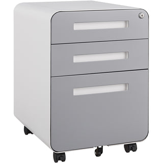 3-Drawer Mobile File Cabinet Under Desk - Versatile Storage for Legal/Letter/A4 Files, Anti-Tilting Design, Cold Rolled Steel, Waterproof, Black