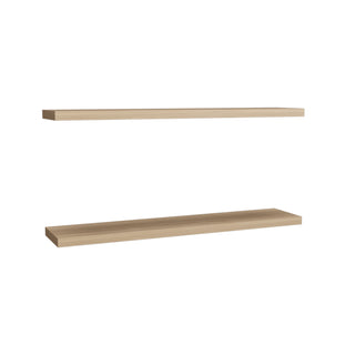 Ecco 47" Wide Floating Shelves Set of 2 – Wall Shelves for Bedroom, Bathroom Storage, Book Shelves for Living Room Decor