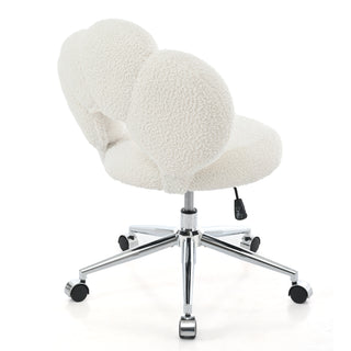 360°Swivel Height Adjustable,Swivel Chair,Teddy fabric,home office chair