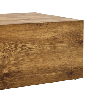 Modern MDF coffee table with wood texture pattern -39.37x23.62x11.81 inches - stylish and durable design