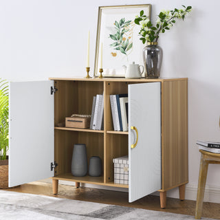 Most Comfortable Storage Cabinet with Doors and Shelves, Modern MDF Freestanding Sideboard Buffet Cabinet, Adjustable Shelves for Kitchen, Dining Room, Living Room, Hallway