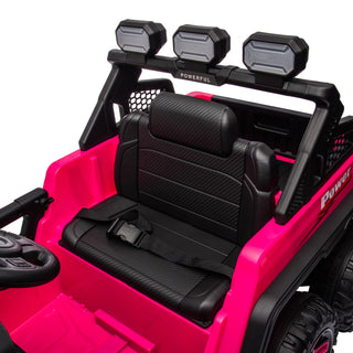 24V Ride On Large Pickup Truck for Kids, 4WD Ride On Car with Remote Control, Bluetooth Music, Spacious Rear Storage, Parents Assist in Driving

