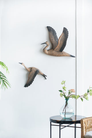 Set of 3 Reeds Migrating Bird Wall Decor, Home Decor for Living Room Dining Room Office Bedroom