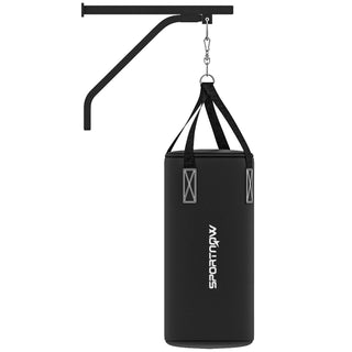 Soozier Unfilled Punching Bag for Adults, Heavy Bag Wall Mount Set with Bracket, Boxing Gloves, Hand Wraps, and 360° Swivel Hook for Muay Thai and MMA Training